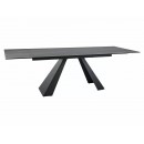 Стол обеденный SIGNAL SALVADORE Ceramic Pietra Di Savoia светло-серый/черный мат 160-240/90